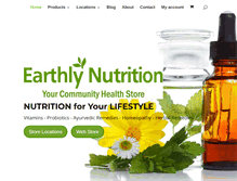Tablet Screenshot of earthlynutrition.com